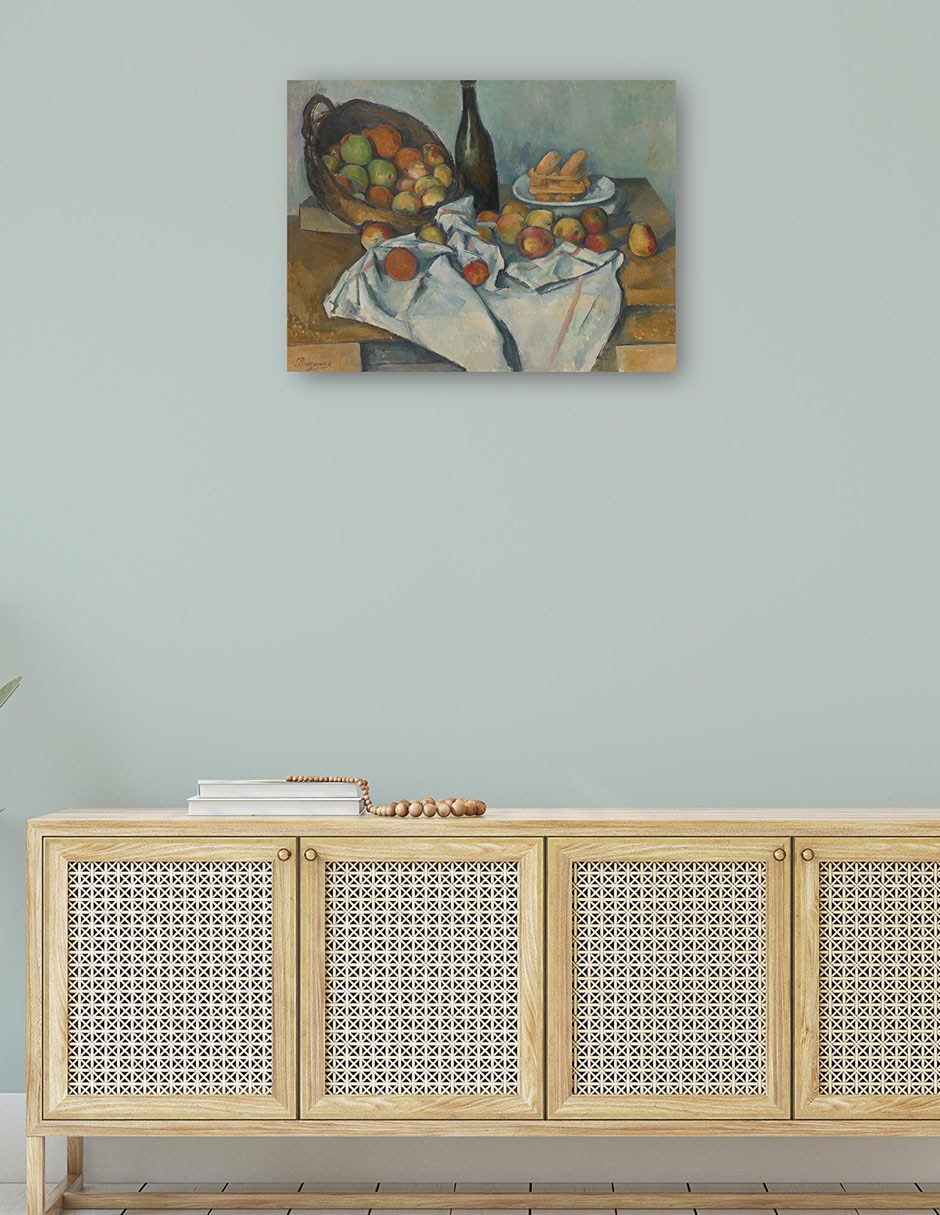 Cuadro decorativo La canasta de manzanas técnica mixta 5