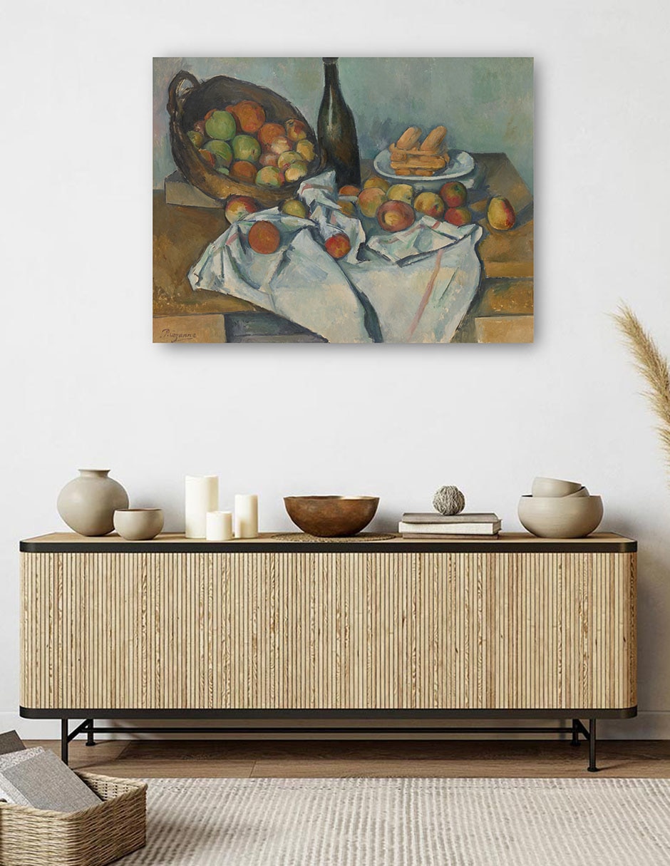 Cuadro decorativo La canasta de manzanas técnica mixta 6