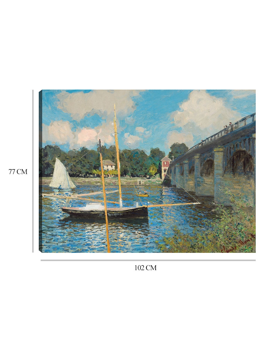 Cuadro decorativo El puente de Argenteuil técnica mixta Costero 8