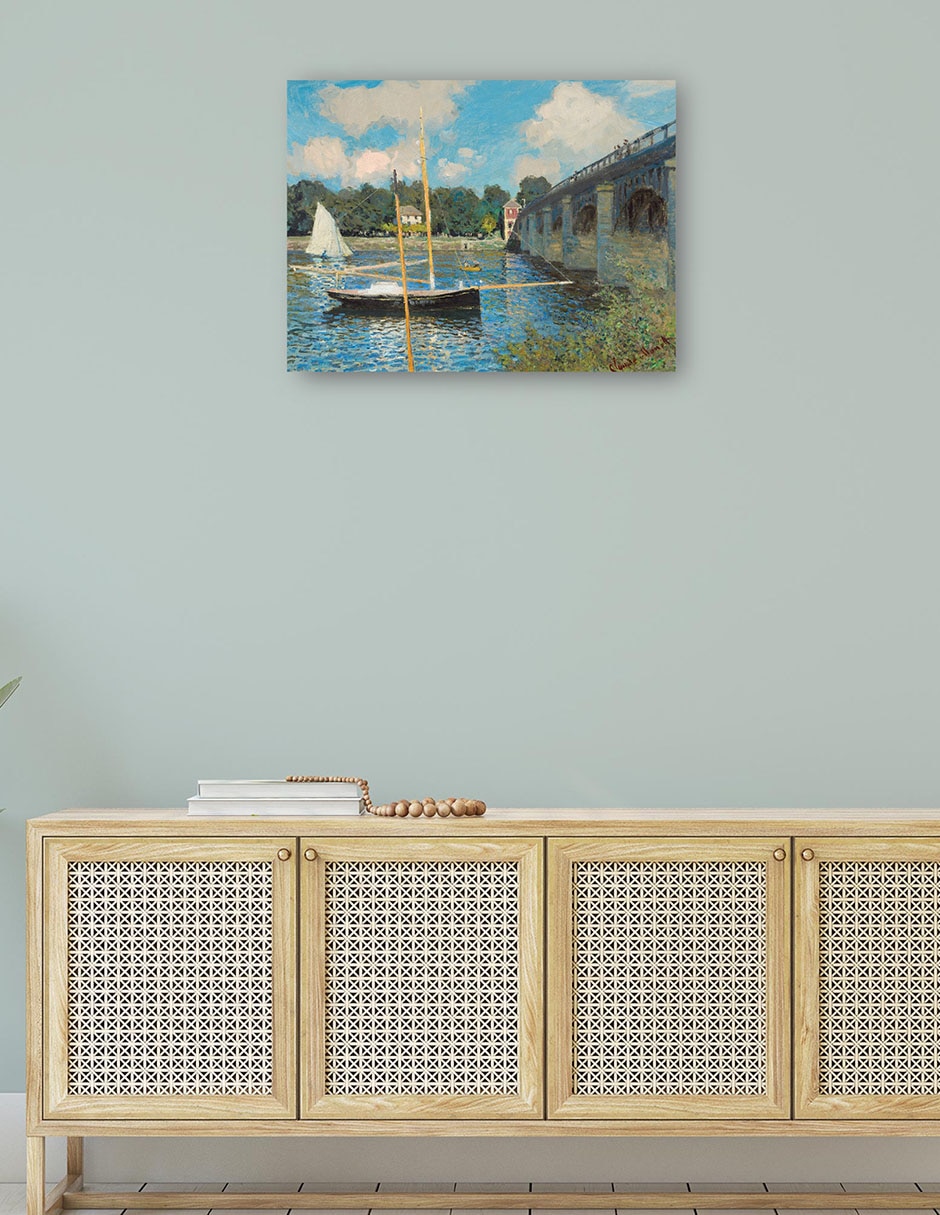 Cuadro decorativo El puente de Argenteuil técnica mixta Costero 4