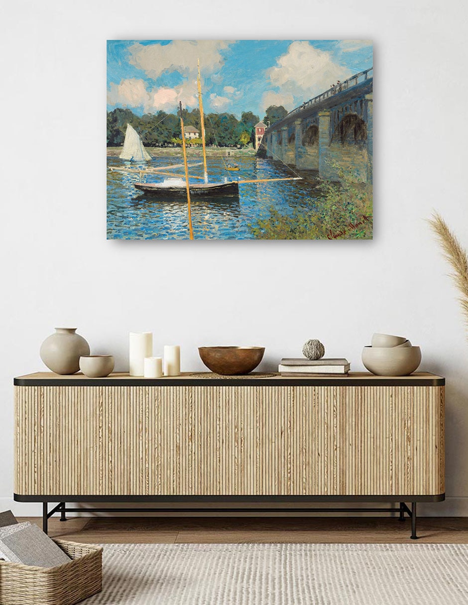 Cuadro decorativo El puente de Argenteuil técnica mixta Costero 5