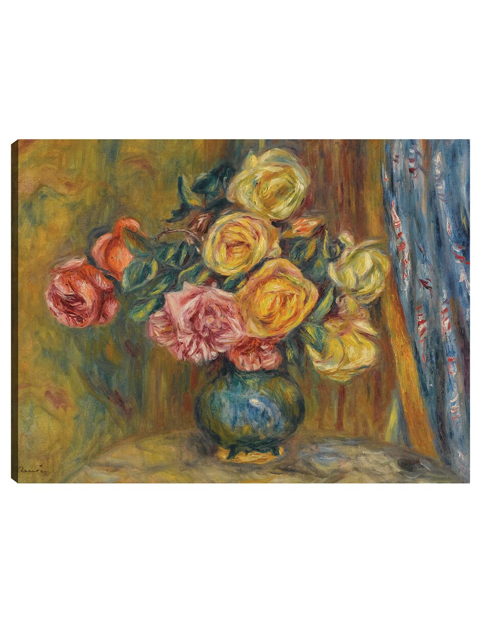 Cuadro decorativo Las rosas al Rideau Bleu (1912) técnica mixta Floreros
