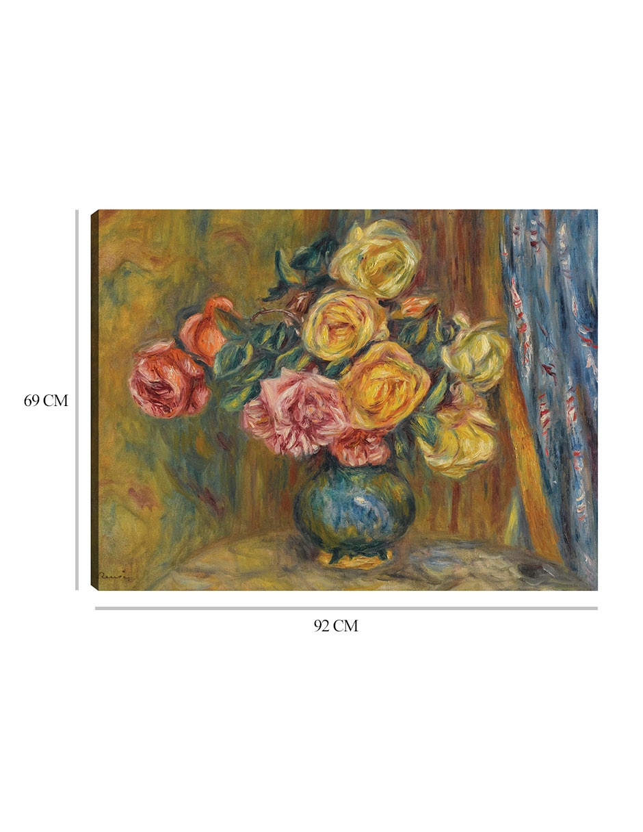 Cuadro decorativo Las rosas al Rideau Bleu (1912) técnica mixta Floreros 8