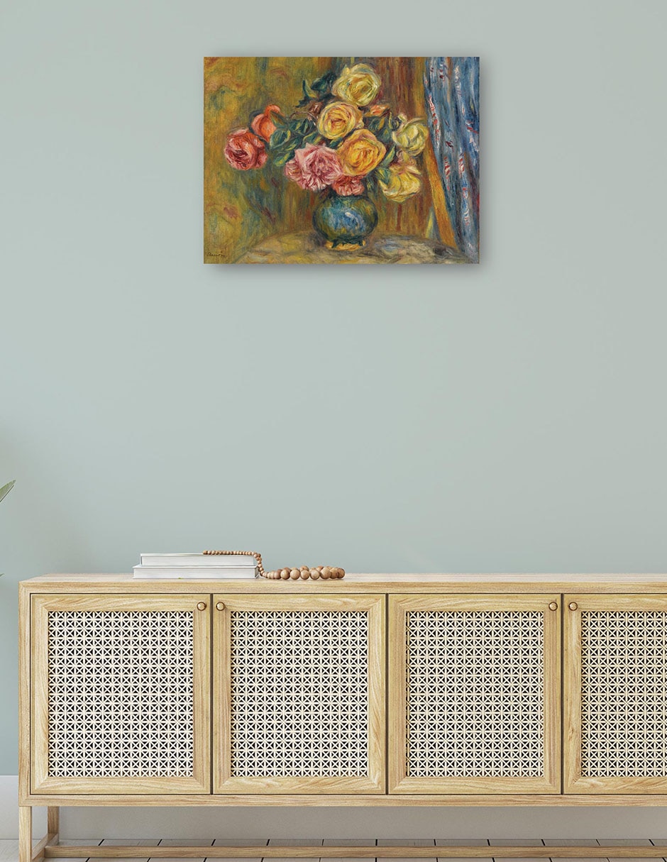Cuadro decorativo Las rosas al Rideau Bleu (1912) técnica mixta Floreros 4