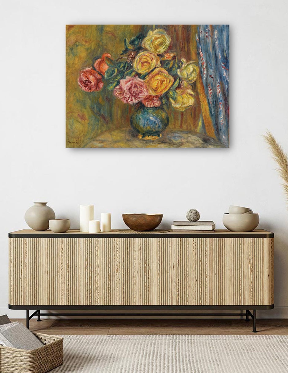 Cuadro decorativo Las rosas al Rideau Bleu (1912) técnica mixta Floreros 5