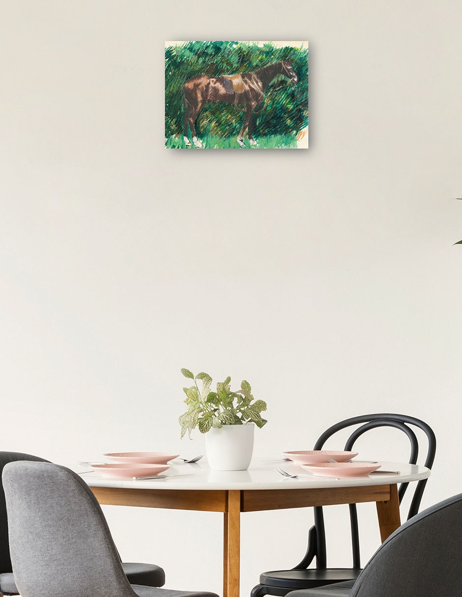 Cuadro decorativo Un caballo técnica mixta Campos 2