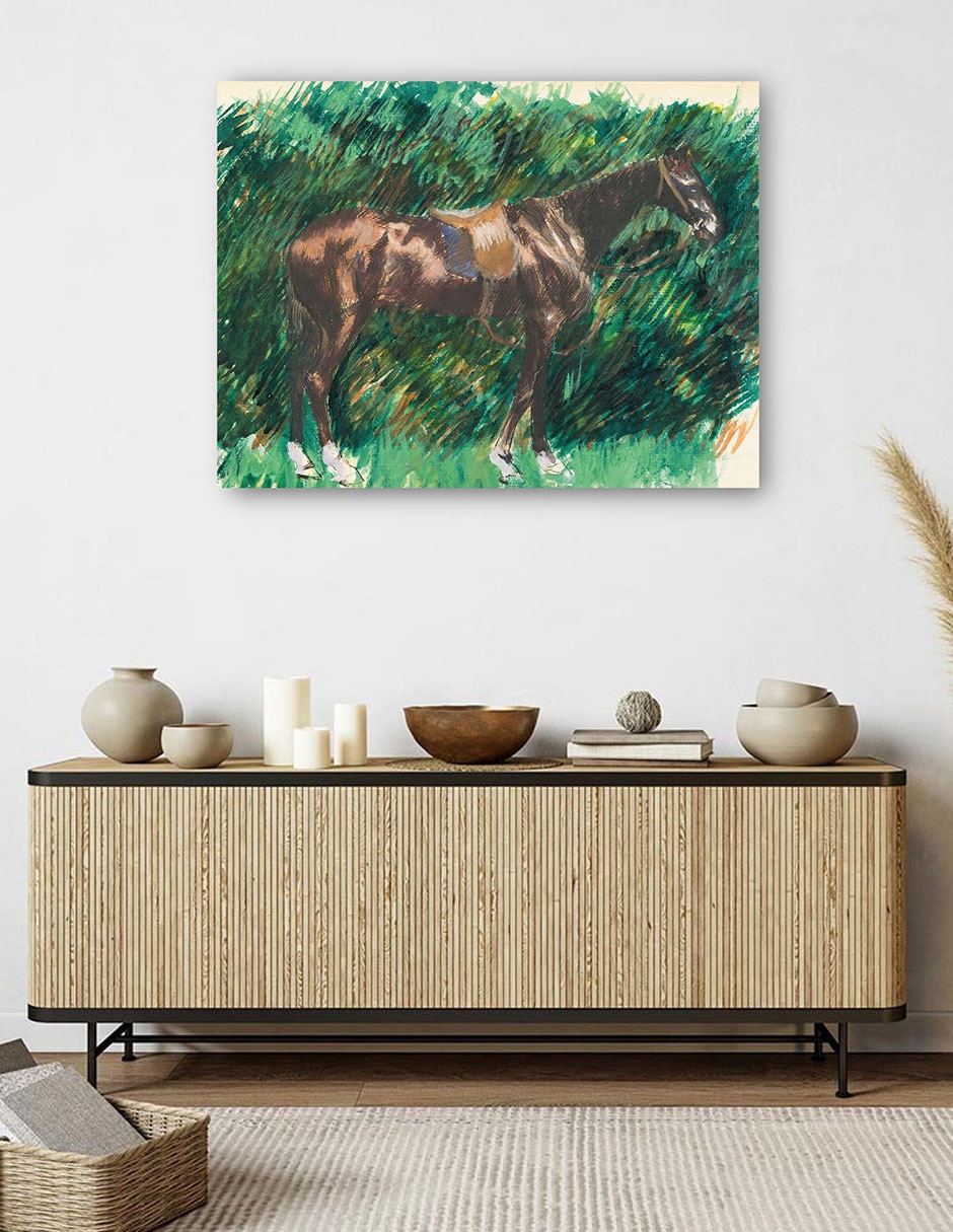 Cuadro decorativo Un caballo técnica mixta Campos 5