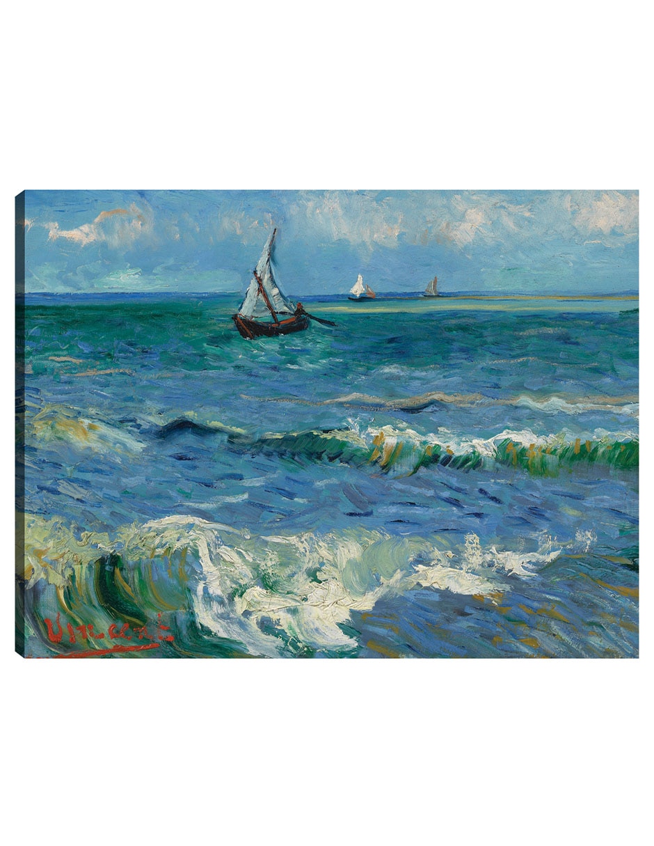Cuadro decorativo Paisaje marino cerca de Les Saintes Maries de la Mer técnica mixta Navegación
