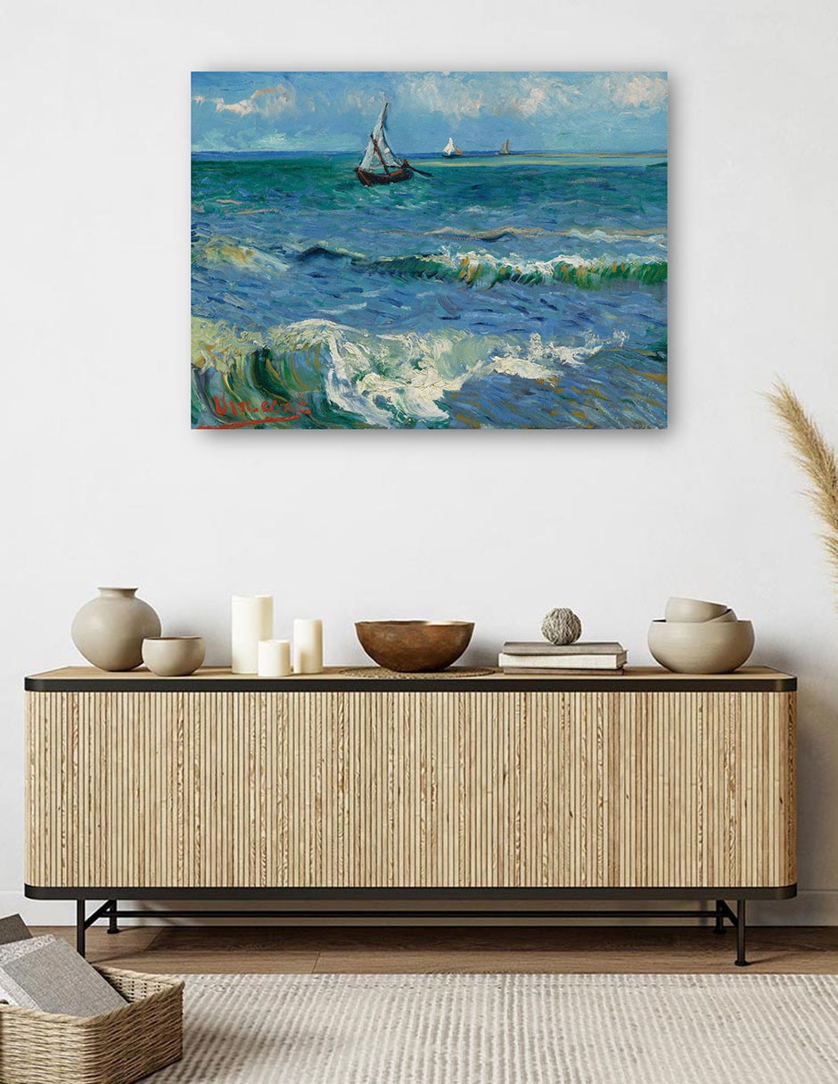 Cuadro decorativo Paisaje marino cerca de Les Saintes Maries de la Mer técnica mixta Navegación 5