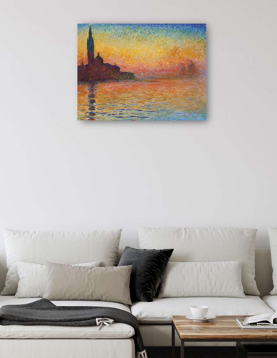 Cuadro decorativo Atardecer en Venecia técnica mixta Crepúsculo 5