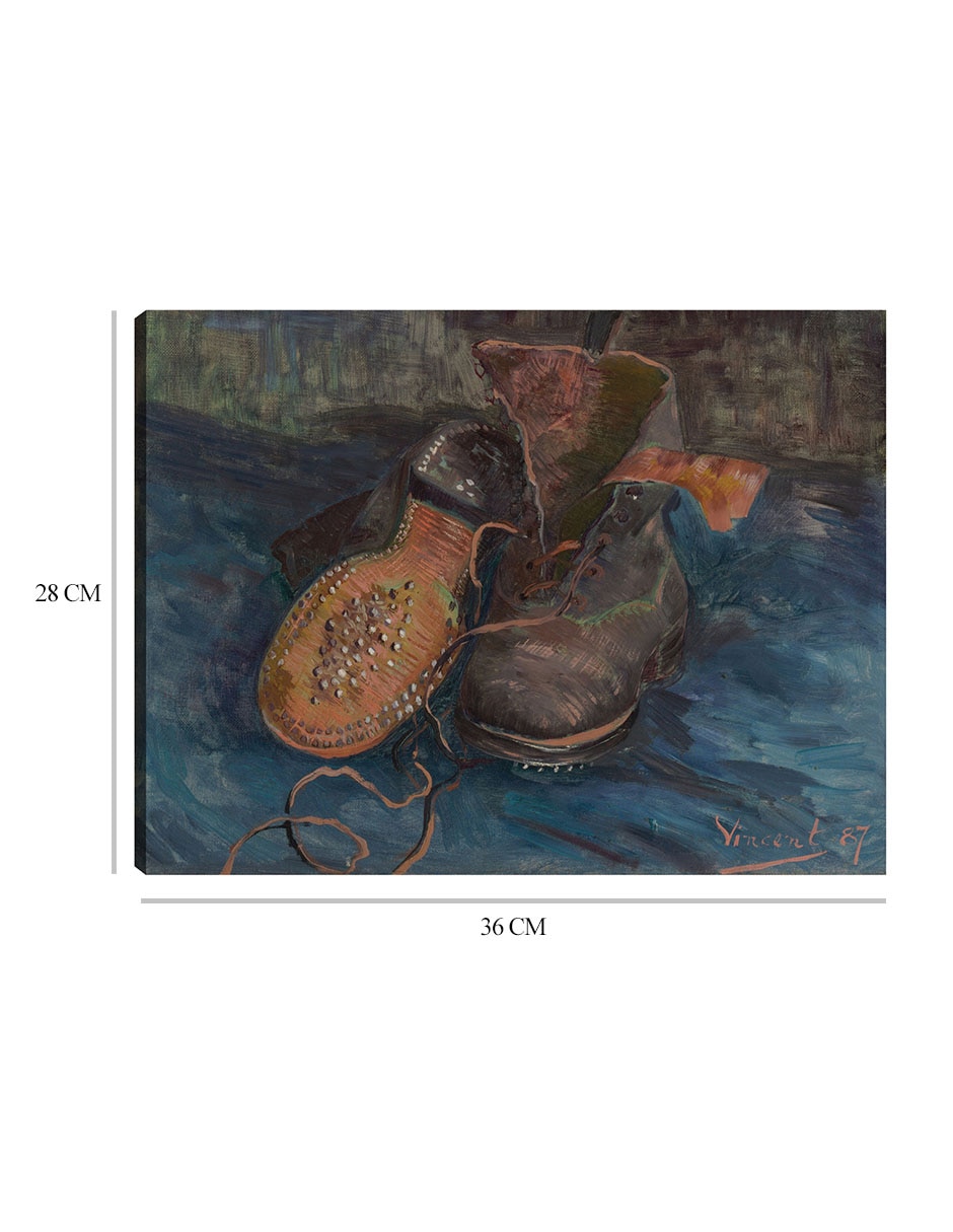Cuadro decorativo Un par de botas (1887) técnica mixta 2
