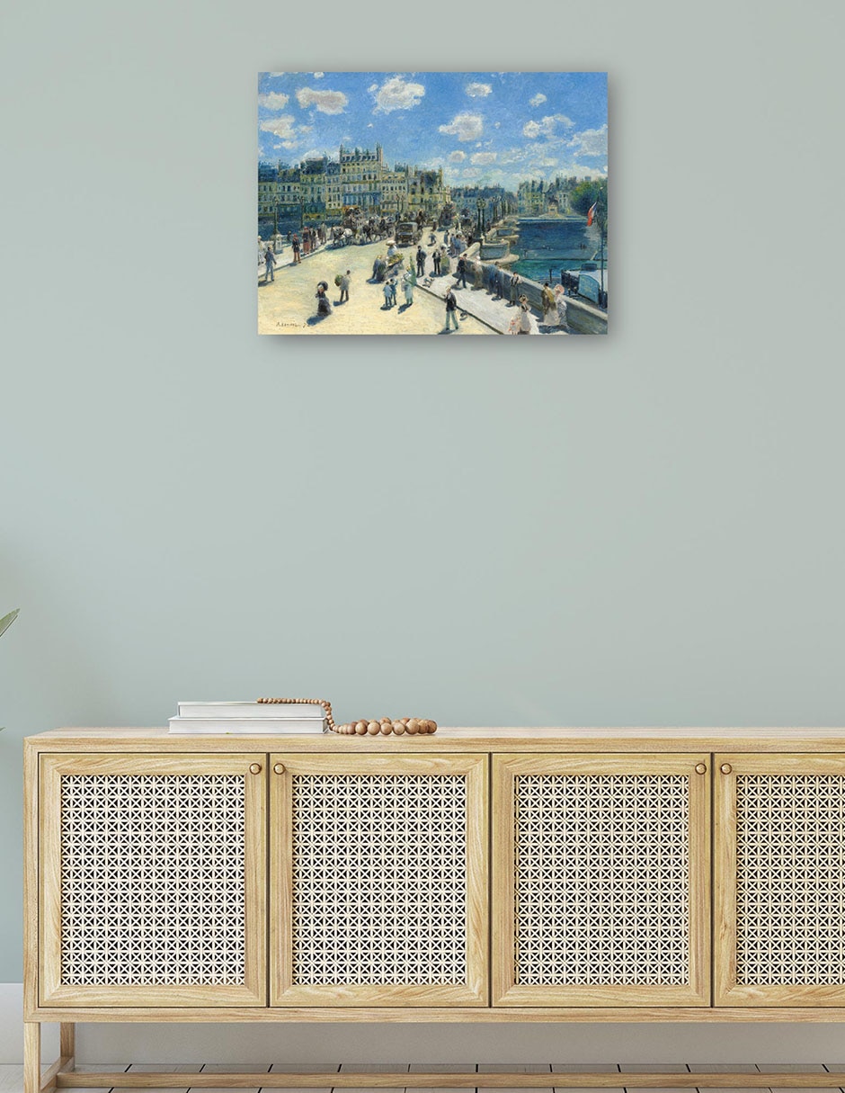 Cuadro decorativo Puente Nuevo París técnica mixta Costero 4