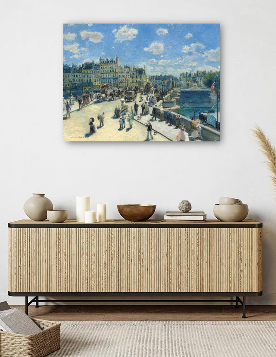 Cuadro decorativo Puente Nuevo París técnica mixta Costero 5