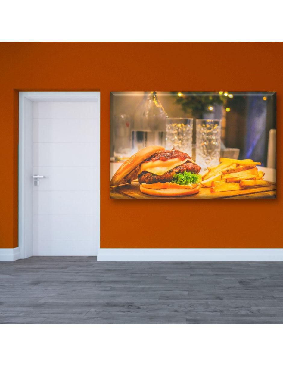 Cuadro decorativo Hamburguesa con papas 2
