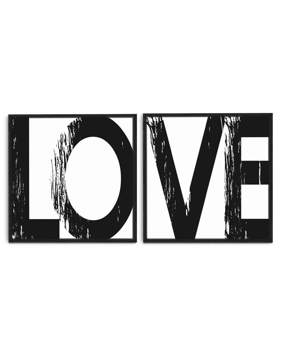 Cuadro decorativo Canvas Art Set de amor en grande con barniz a registro
