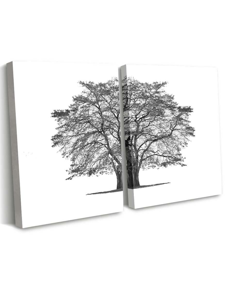 Cuadro decorativo set de tronco de árbol abundante con barniz a registro 2