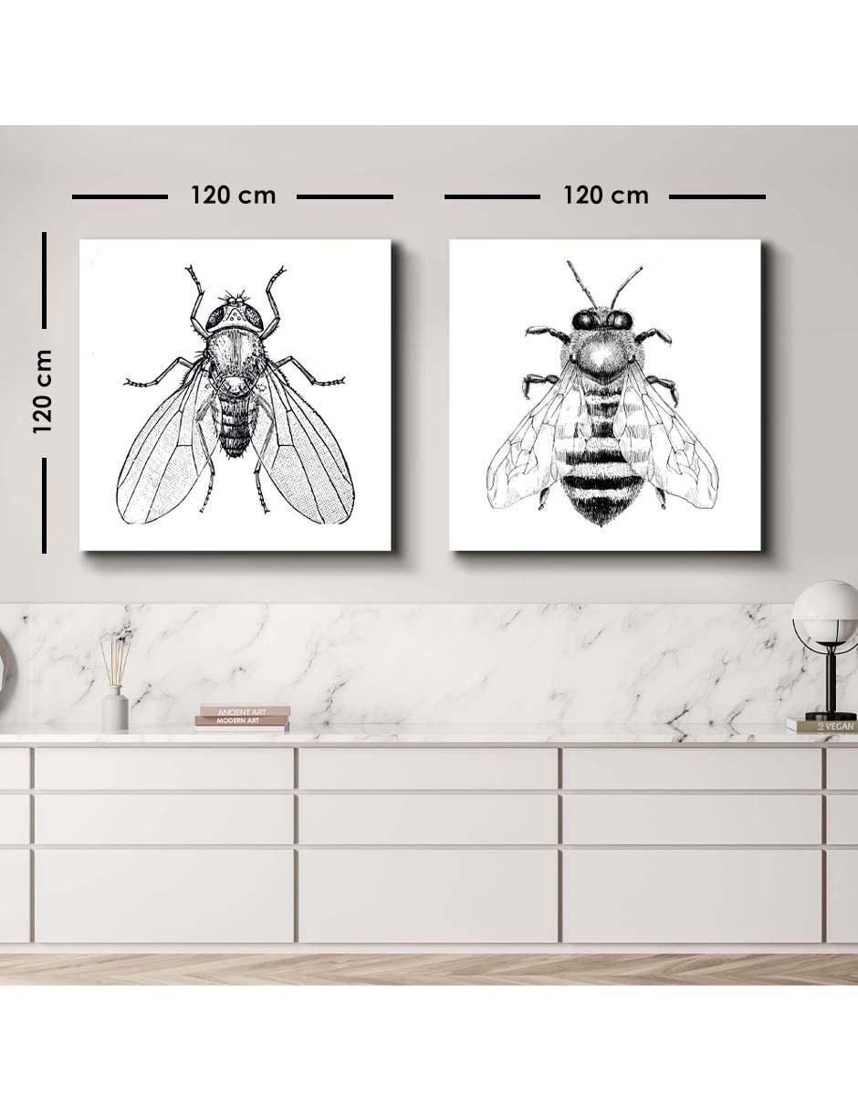 Cuadro decorativo Canvas Art Set de alas angelicales blancas con barniz a registro