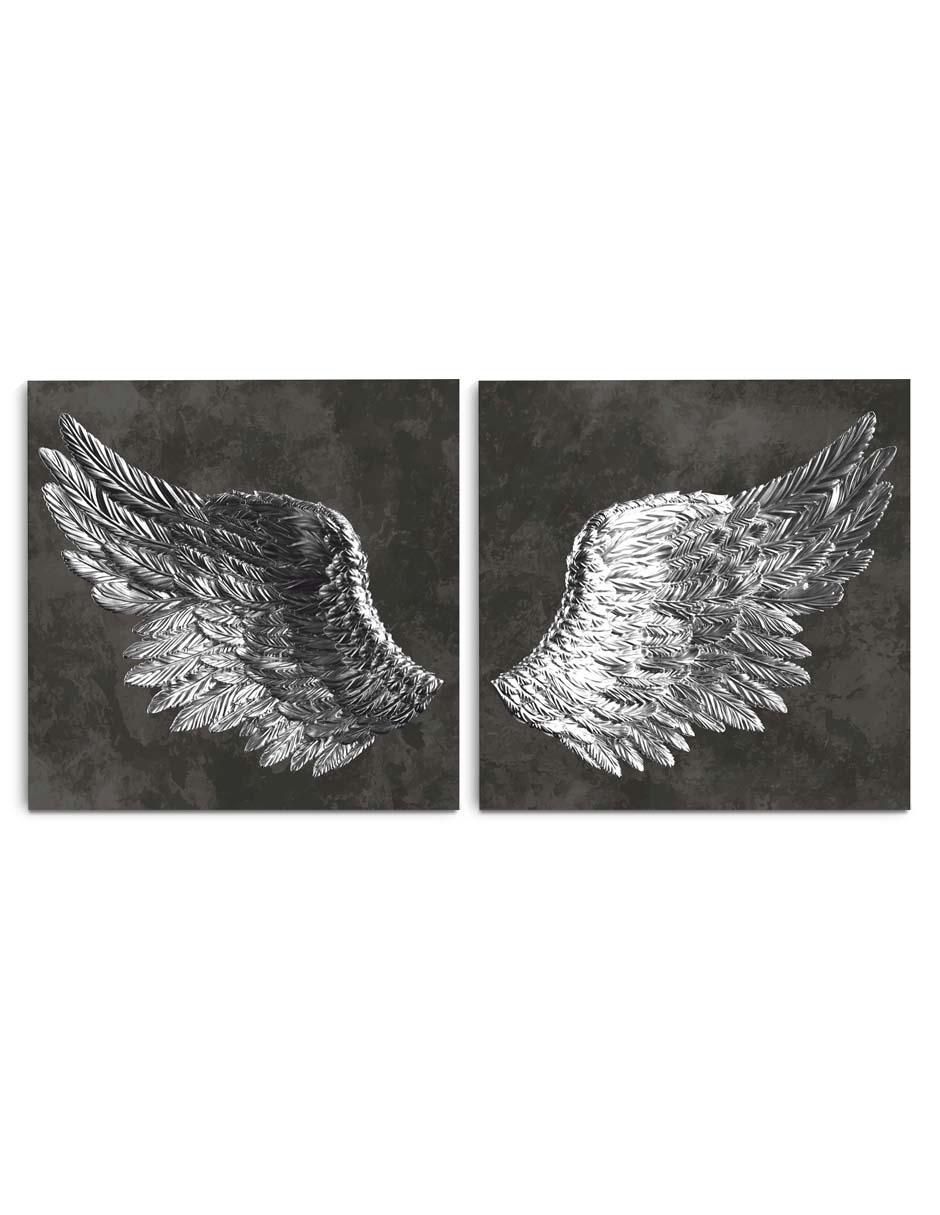 Cuadro decorativo Set de Majestuosas Alas de Ángel con Barniz a Registro Cuadro decorativo Set de Majestuosas Alas de Ángel con Barniz a Registro
