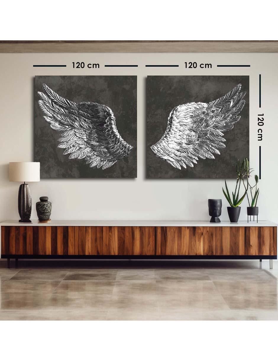 Cuadro decorativo Set de Majestuosas Alas de Ángel con Barniz a Registro 5
