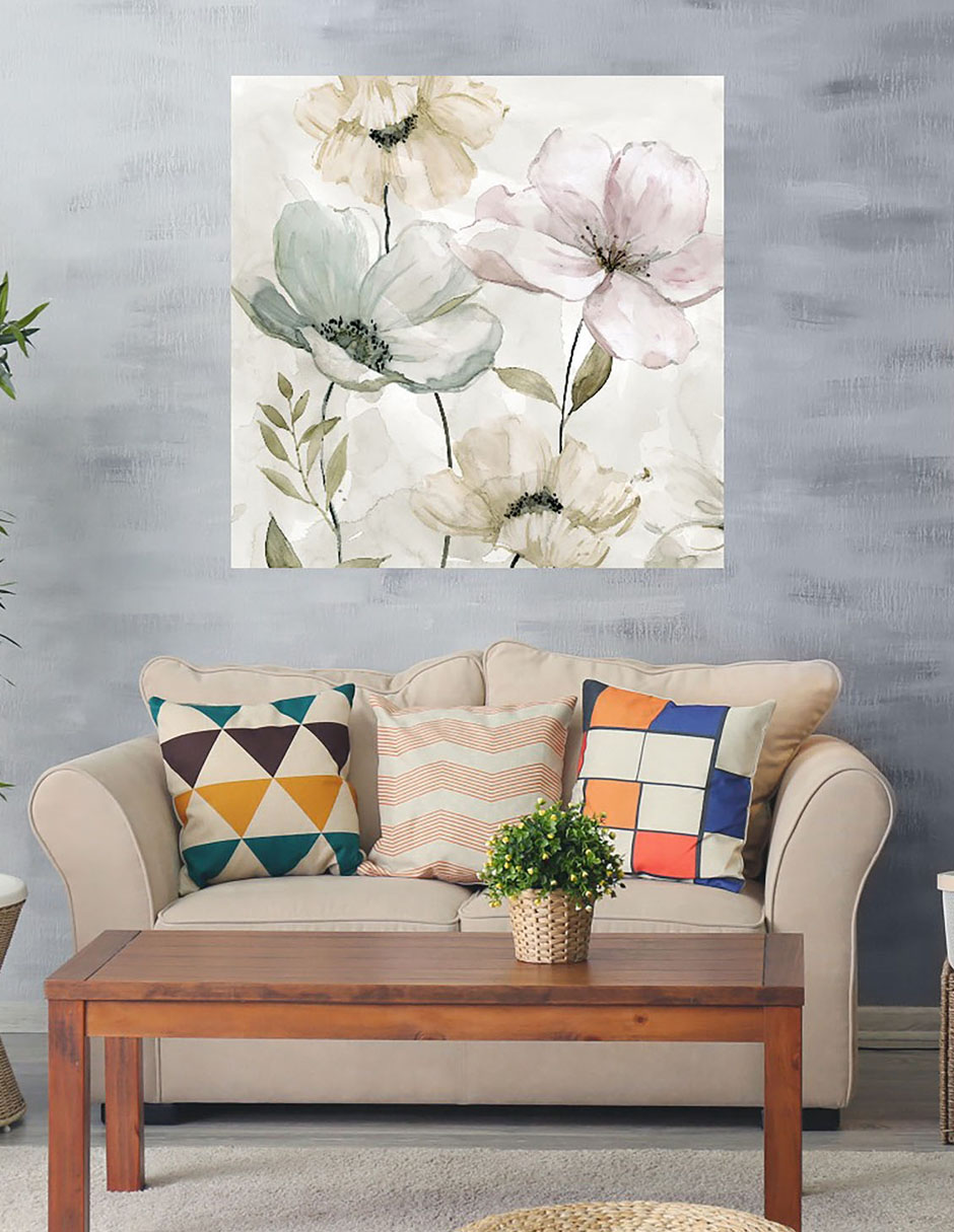 Cuadro decorativo Detalles en Jardín Gris I técnica mixta Primavera 2