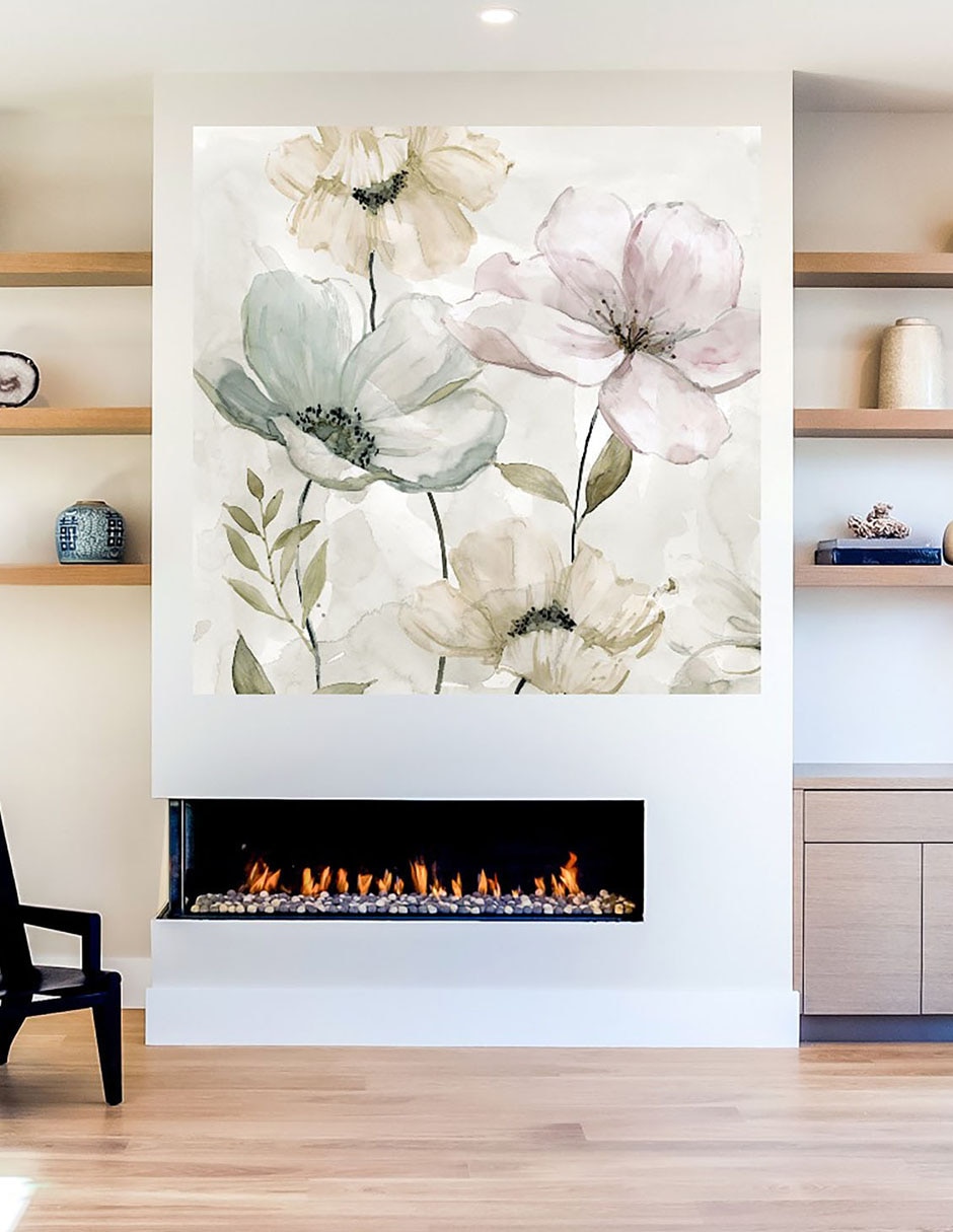 Cuadro decorativo Detalles en Jardín Gris I técnica mixta Primavera 5