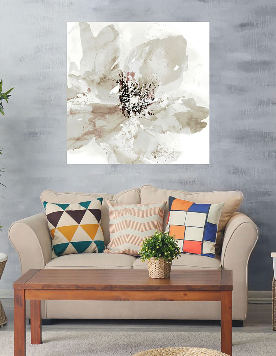 Cuadro decorativo Corola Neutral I técnica mixta Floración 3