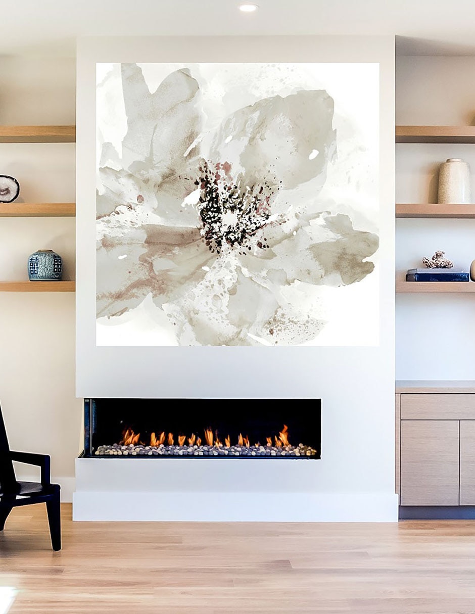 Cuadro decorativo Corola Neutral I técnica mixta Floración 6