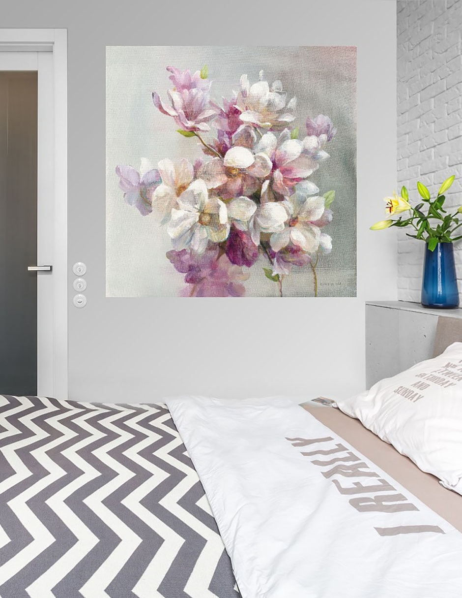 Cuadro decorativo Dulce magnolia técnica mixta Arreglo Floral 6