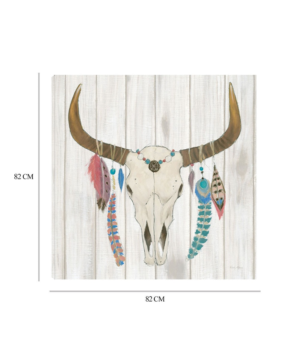 Cuadro decorativo Bohemio Creciente I técnica mixta Símbolos 2