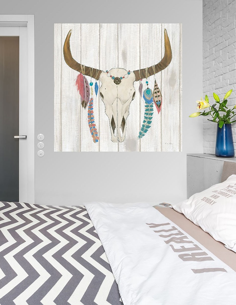Cuadro decorativo Bohemio Creciente I técnica mixta Símbolos 3