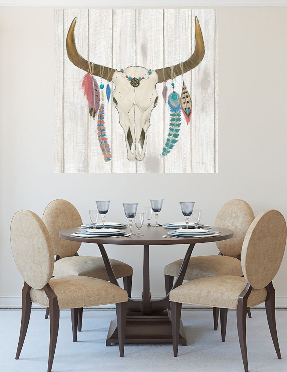 Cuadro decorativo Bohemio Creciente I técnica mixta Símbolos 4