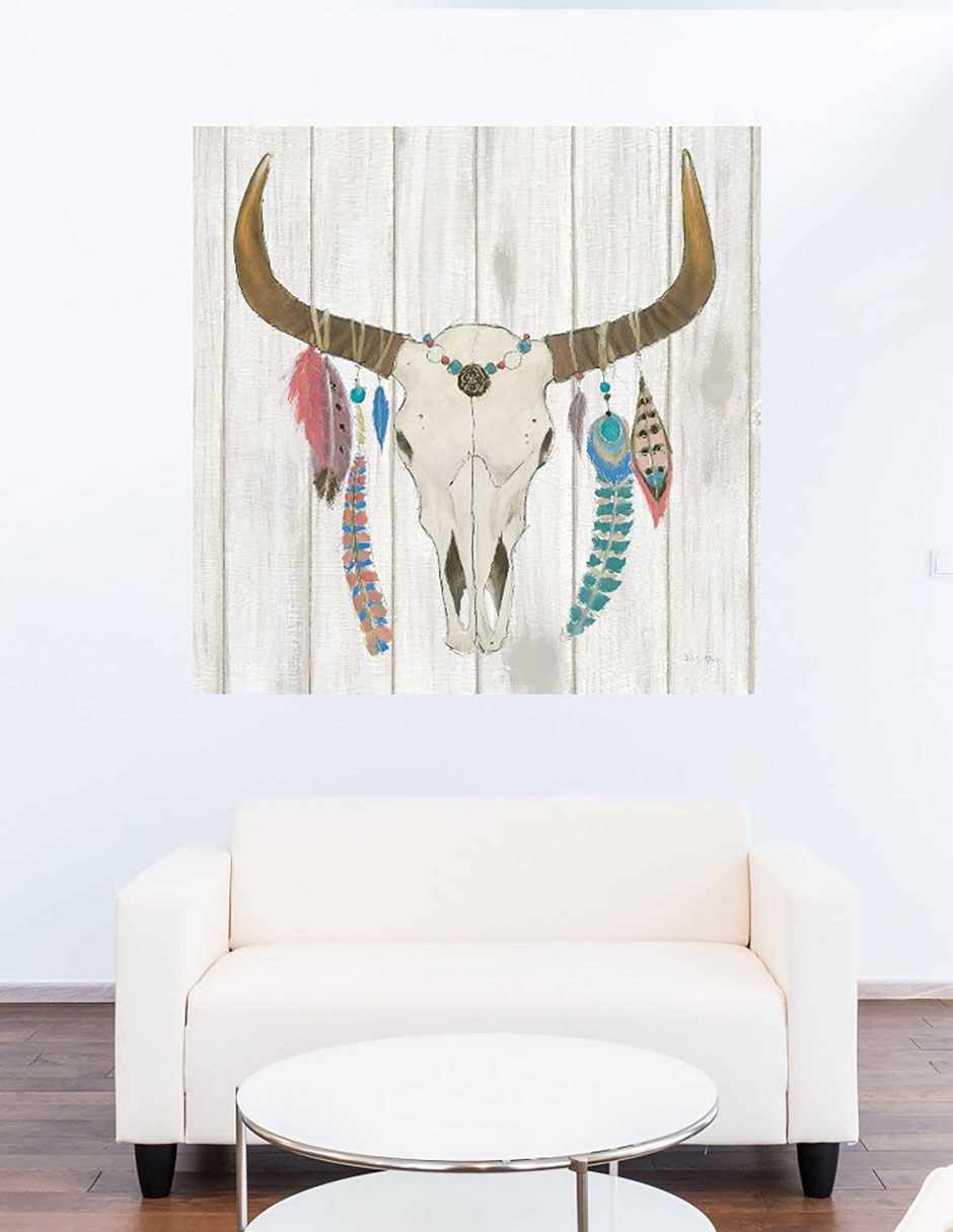 Cuadro decorativo Bohemio Creciente I técnica mixta Símbolos 5