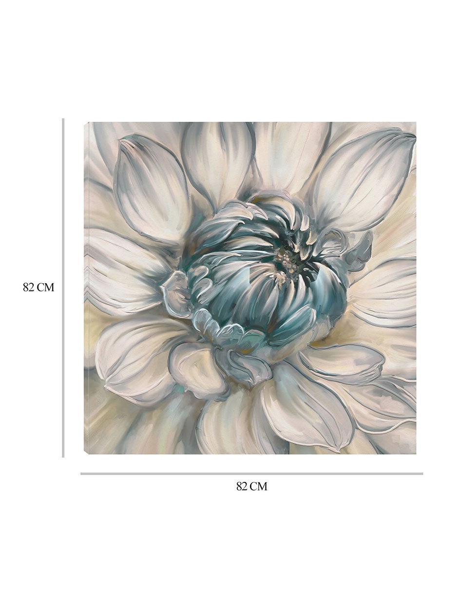 Cuadro decorativo Dahlia Azul II técnica mixta Floración 6