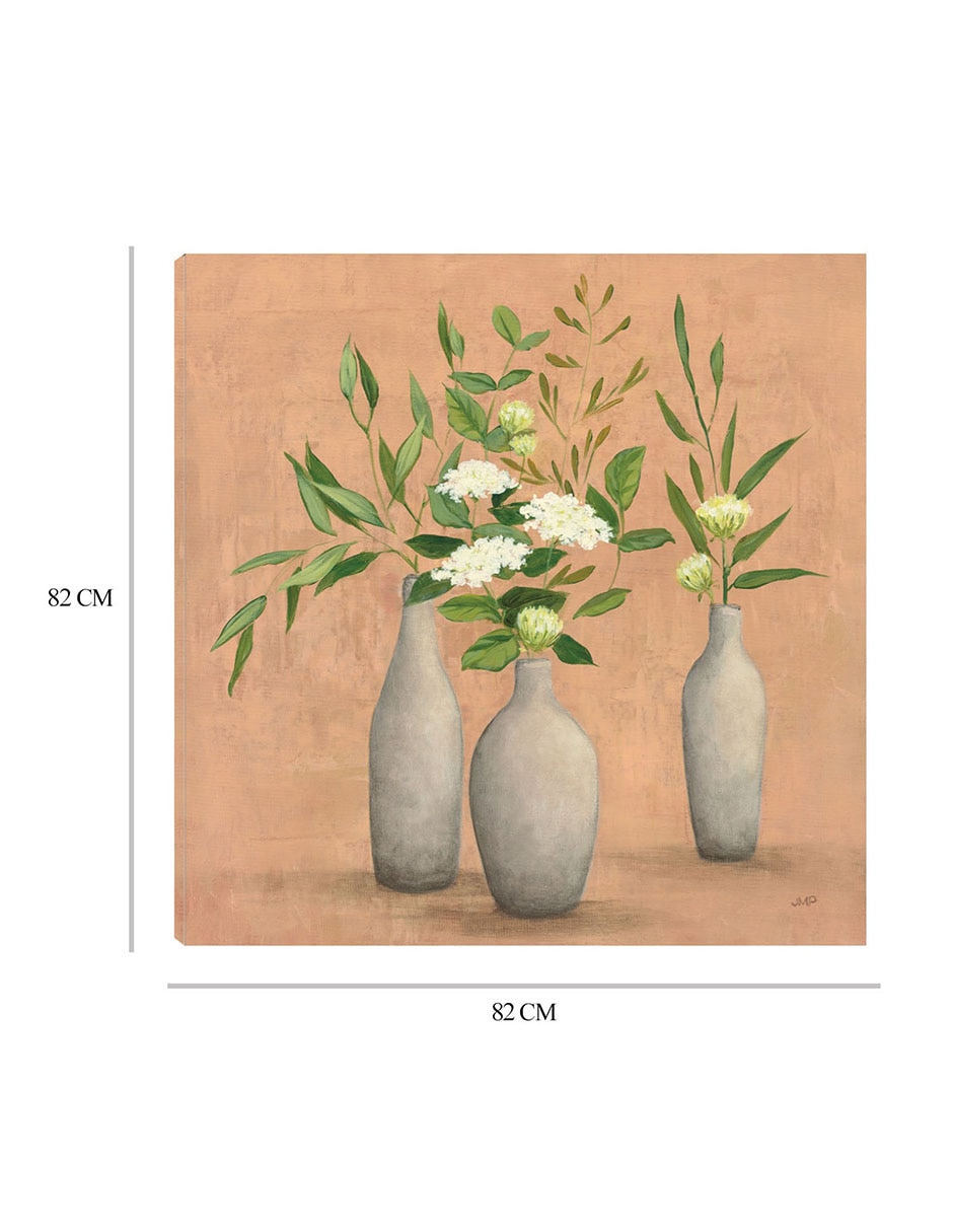 Cuadro decorativo Bouquet natural I técnica mixta Floreros 8