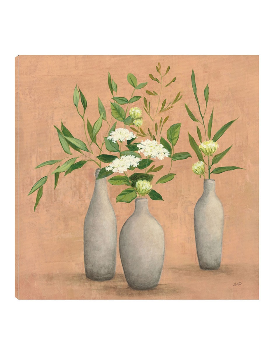 Cuadro decorativo Bouquet natural I técnica mixta Floreros