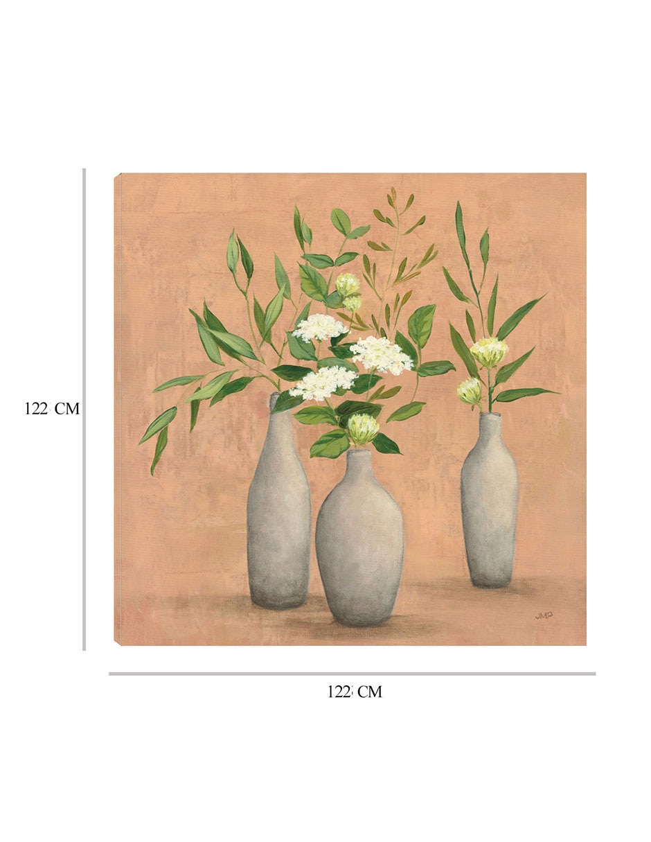 Cuadro decorativo Bouquet natural I técnica mixta Floreros 3