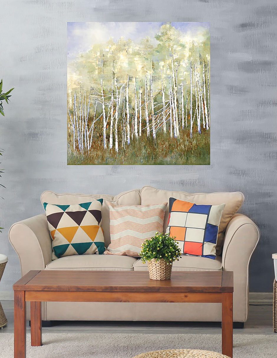 Cuadro decorativo Cambio necesario en verano técnica mixta Bosques 2