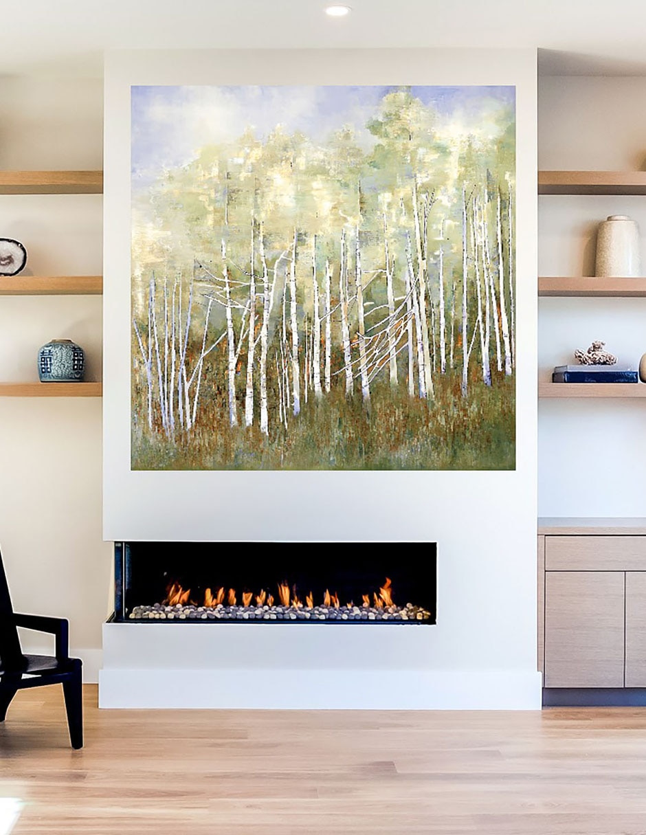 Cuadro decorativo Cambio necesario en verano técnica mixta Bosques 5