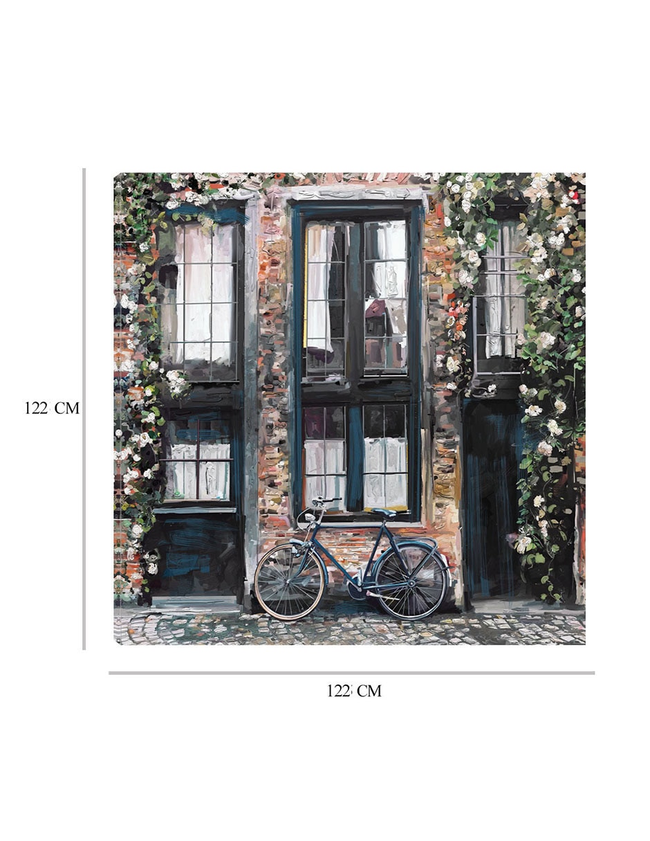 Cuadro decorativo Bicicleta técnica mixta Arreglo Floral 6