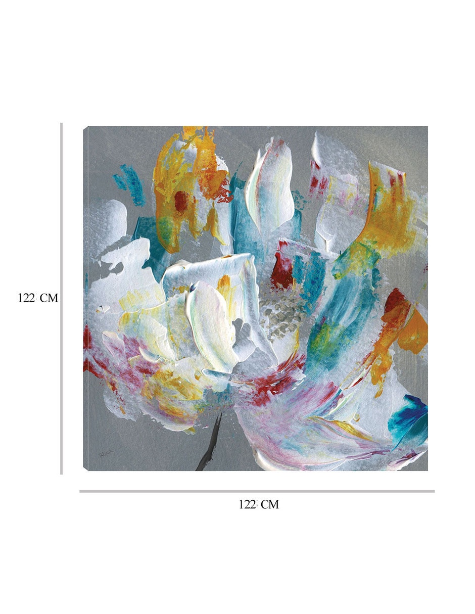 Cuadro decorativo Flor teñida técnica mixta Formas 6