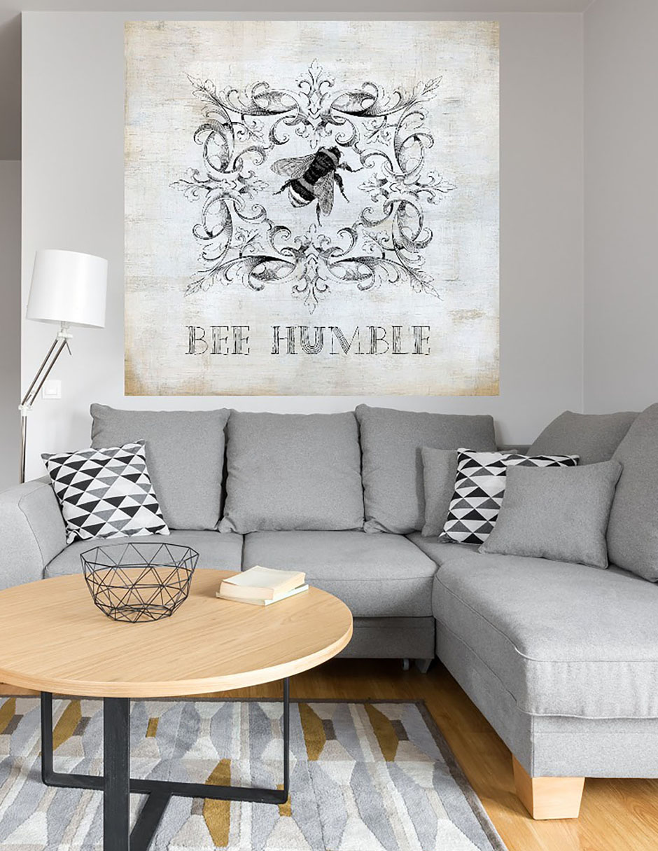 Cuadro decorativo Abeja I técnica mixta Animales Domésticos 4
