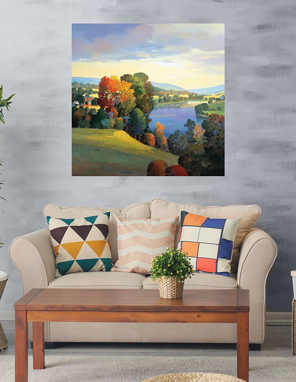 Cuadro decorativo Colina y Valle III técnica mixta Campos 2