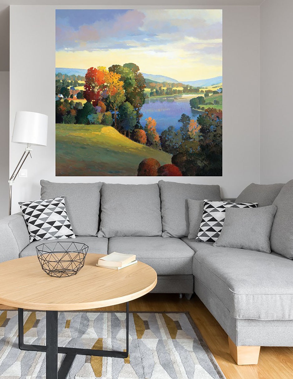 Cuadro decorativo Colina y Valle III técnica mixta Campos 4