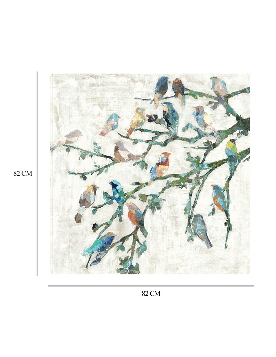 Cuadro decorativo Alas de Primavera I técnica mixta Aves Silvestres 2