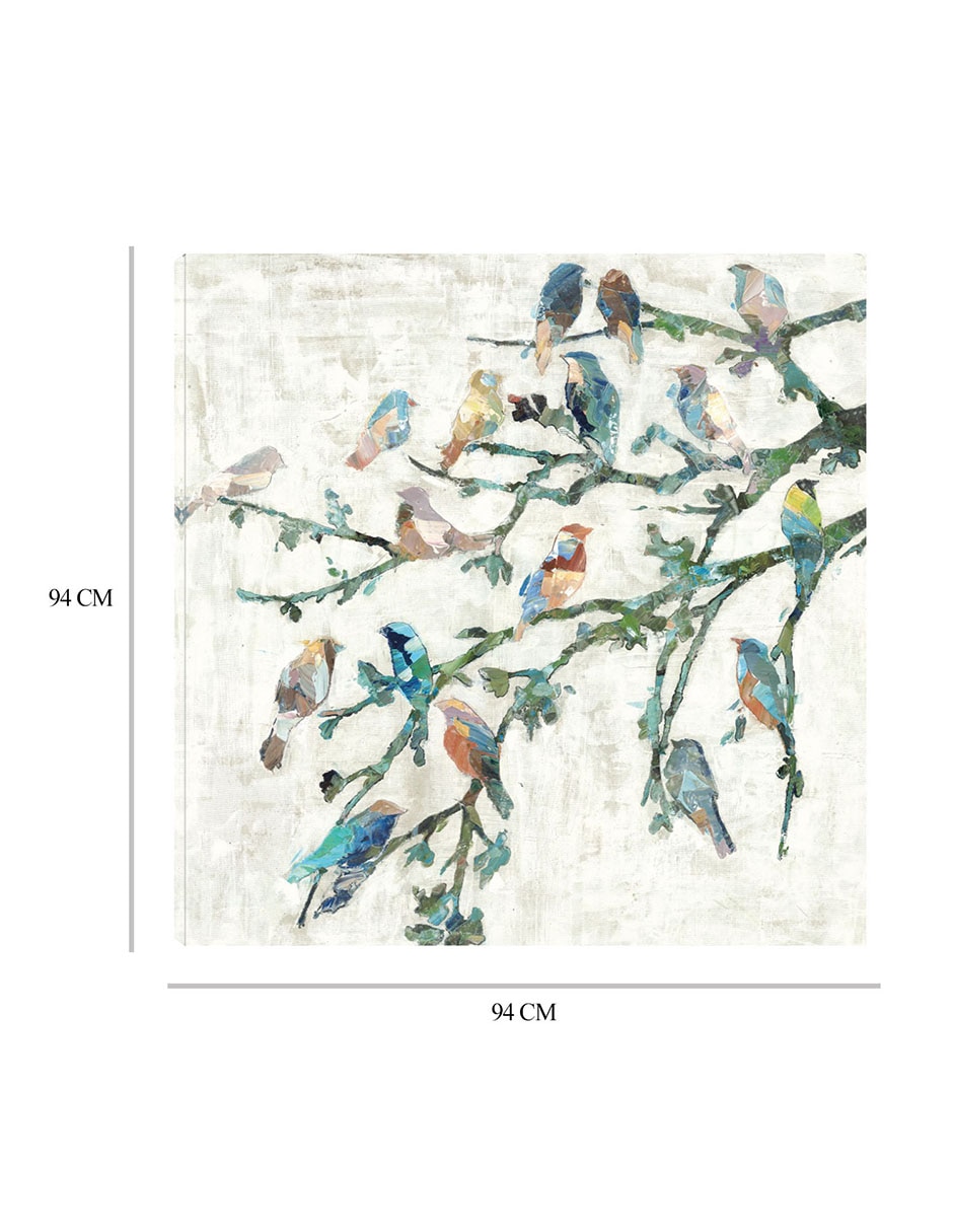 Cuadro decorativo Alas de Primavera I técnica mixta Aves Silvestres 6