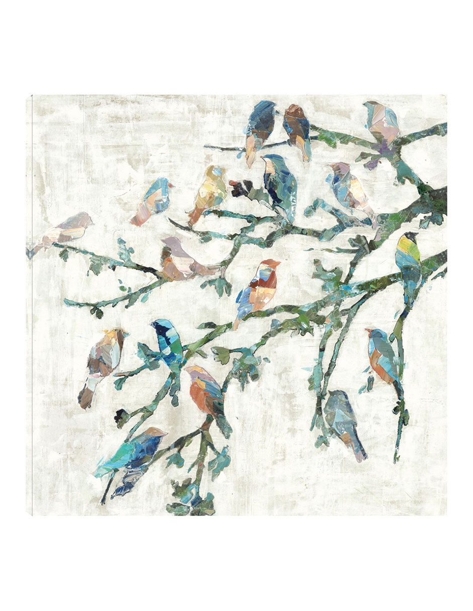 Cuadro decorativo Alas de Primavera I técnica mixta Aves Silvestres