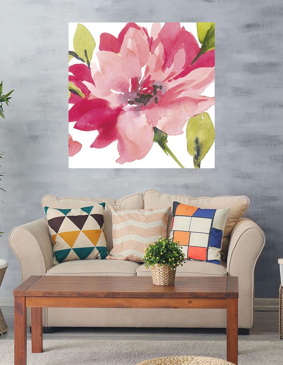 Cuadro decorativo Flor Carmesí II técnica mixta Floración 3