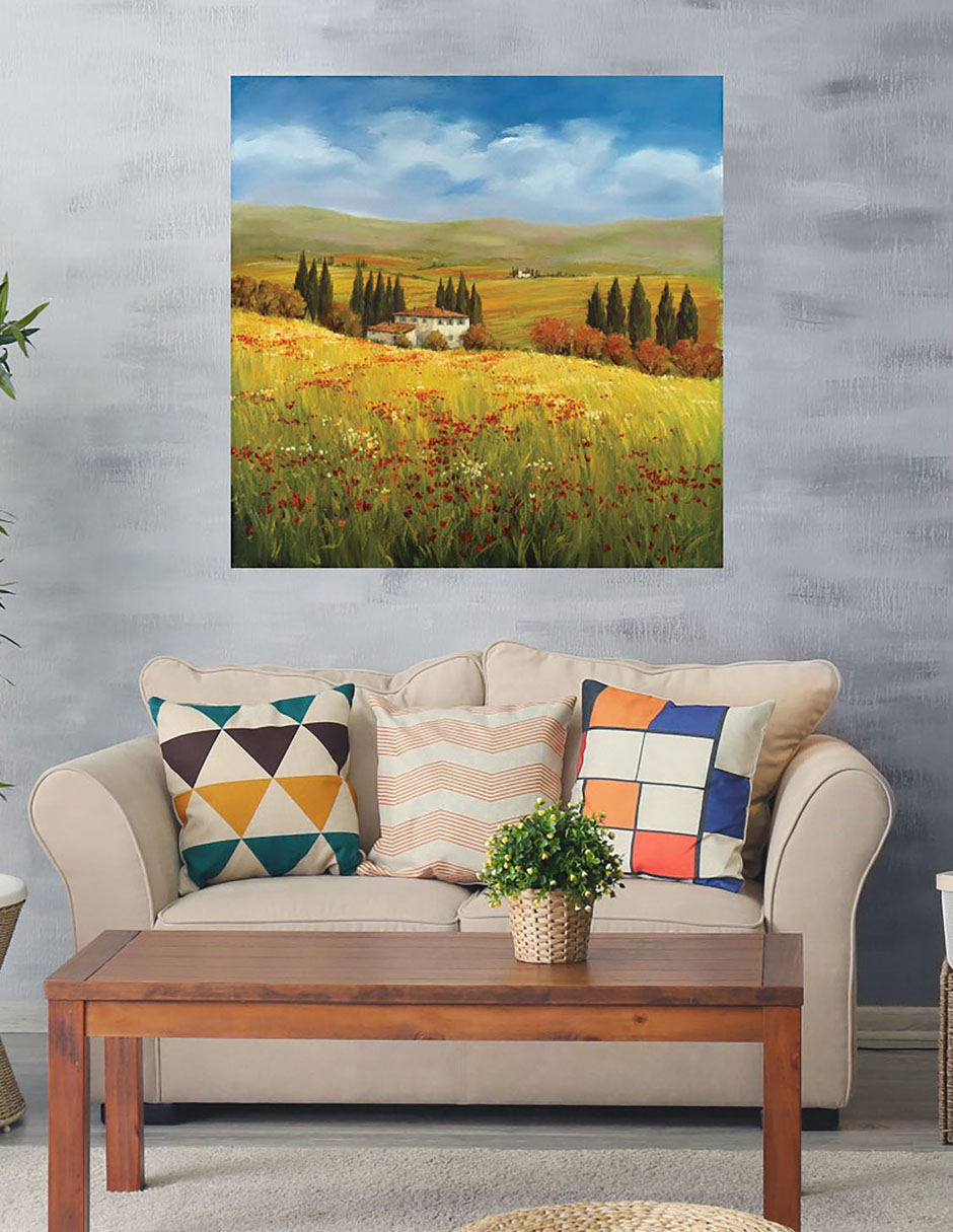 Cuadro decorativo Esplendor de la toscana técnica mixta Caminos 2