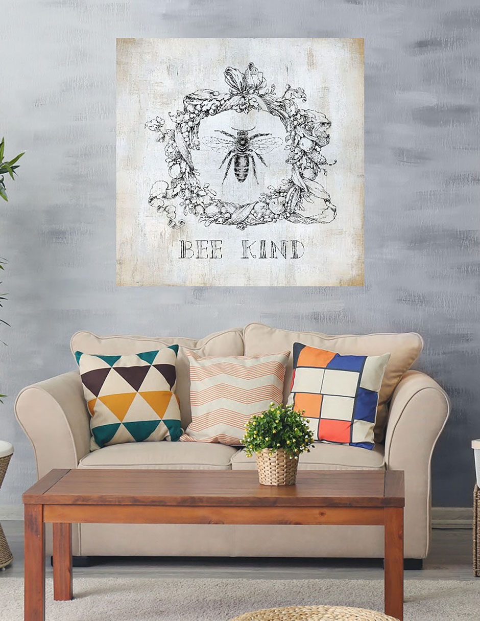 Cuadro decorativo Abeja II técnica mixta Animales Domésticos 3