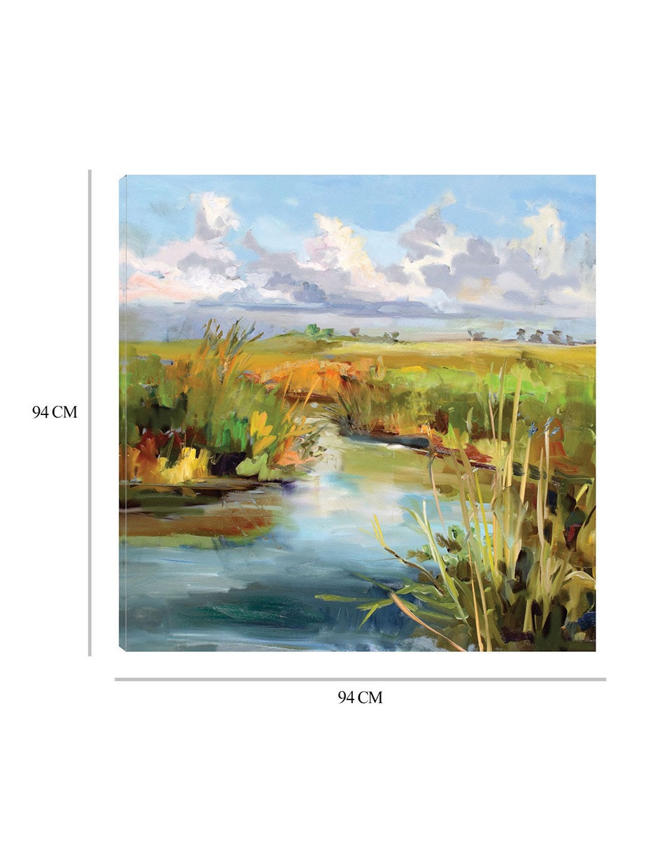 Cuadro decorativo Cielo de la tarde técnica mixta Ríos 6